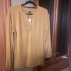 Women’s Ann Taylor peasant style, blouse. Loose fit. V-neck.